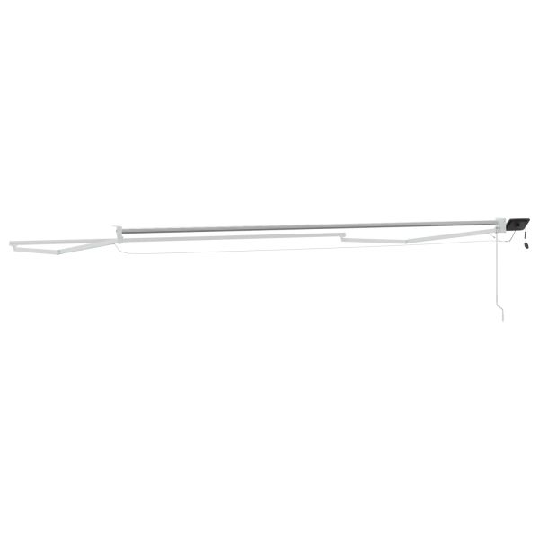 Електрическа разтегателна рамка за сенник Бял 5 x 3 m Алуминий