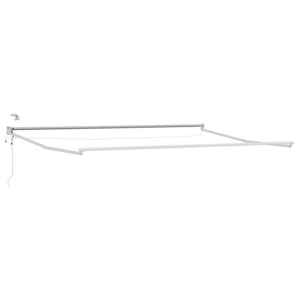 Електрическа разтегателна рамка за сенник Бял 4,5 × 3 m