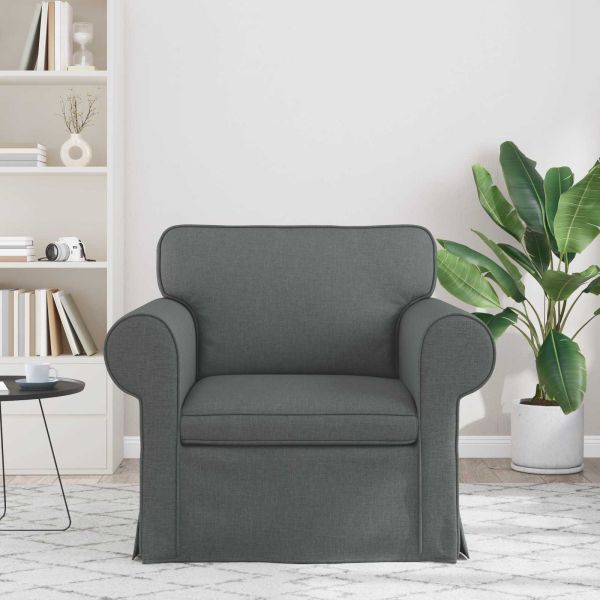 Диван Тъмен сив 95 x 82 x 80 см текстил