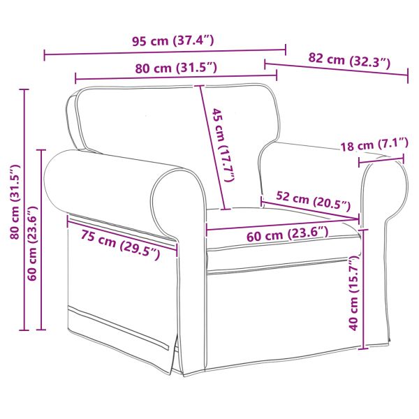 Диван Таупе 95 x 82 x 80 см текстил