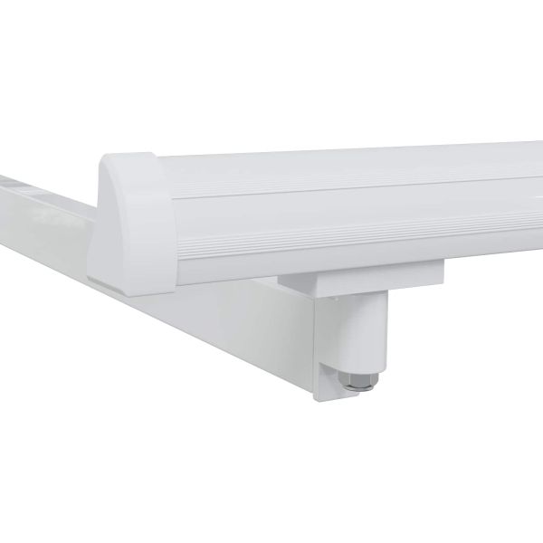 Ръчно навесна рамка Регулирума Бял 4 × 3 m Стомана