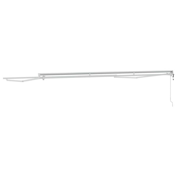 Електрическа разтегателна рамка за сенник Бял 5 x 3 m Стомана