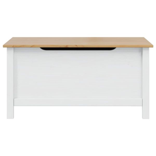 Кутия за съхранение HILL Бяло и медено кафяво 90 x 40 x 45 cm