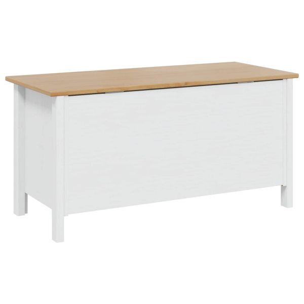 Кутия за съхранение HILL Бяло и медено кафяво 90 x 40 x 45 cm