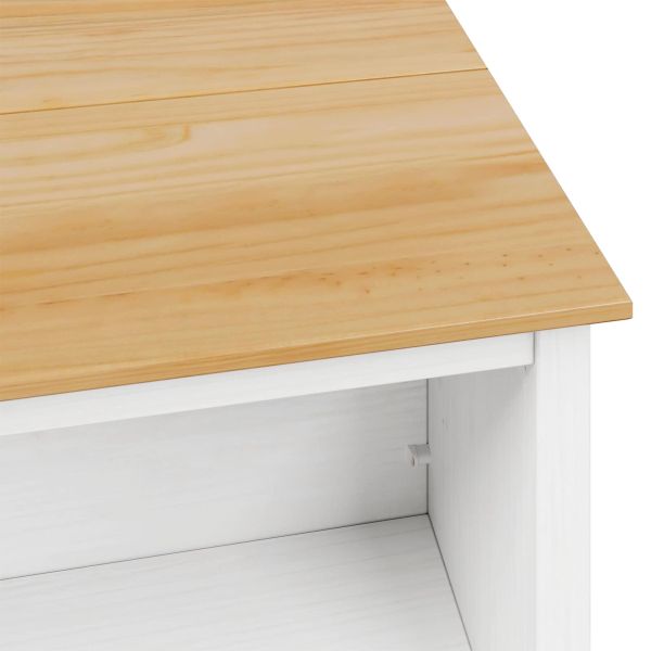 Кухненски острови HILL Бял 112 x 66 x 90 см Масивна боровина