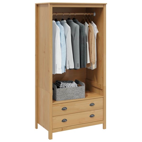 Гардероб HILL Меден кафяв 84 x 50 x 170 см Масивна боровина