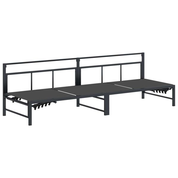 Шезлонг Черен 200 x 62 x 59,5 см Textilene