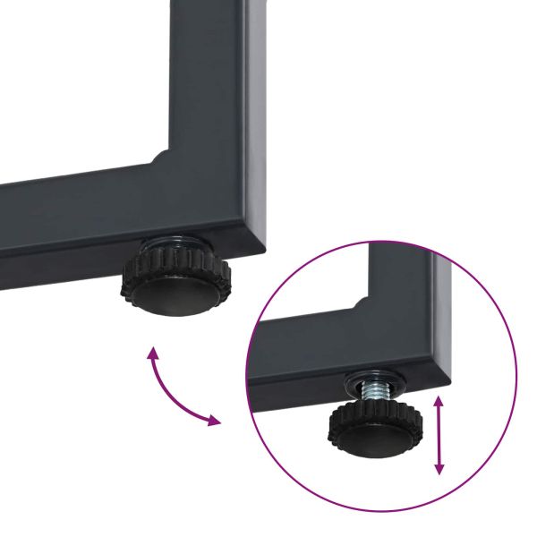 Градински Софа Комплект 3 pcs Черно и антрацит Стомана