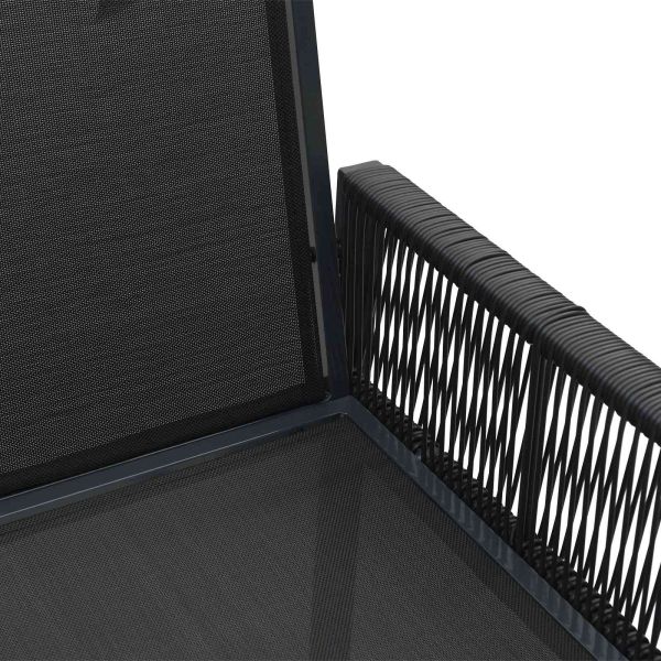 Градински столове 6 pcs Черно и тъмно сиво полиратан