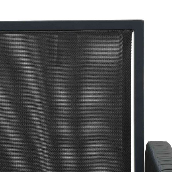 Градински столове 6 pcs Черно и тъмно сиво полиратан