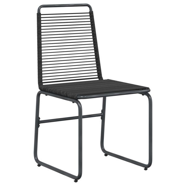 Градински столове 2 pcs Черен 48 x 55 x 89,5 см Ратан