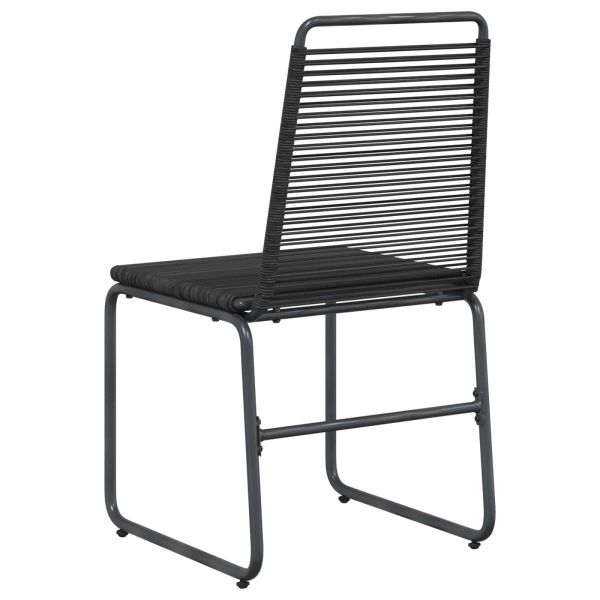 Градински столове 2 pcs Черен 48 x 55 x 89,5 см Ратан