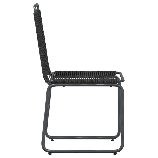 Градински столове 2 pcs Черен 48 x 55 x 89,5 см Ратан