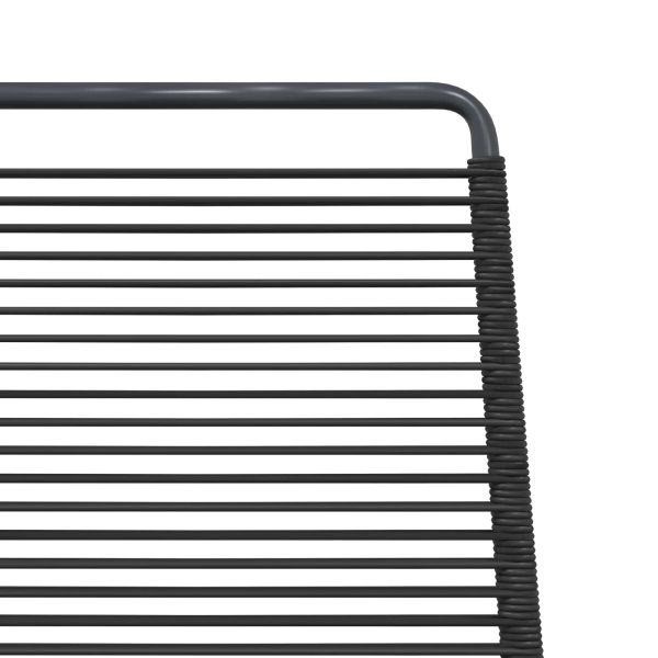 Градински столове 2 pcs Черен 48 x 55 x 89,5 см Ратан