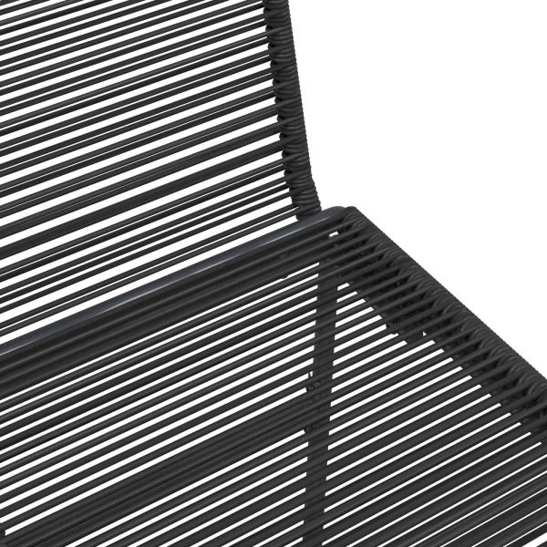 Градински столове 2 pcs Черен 48 x 55 x 89,5 см Ратан