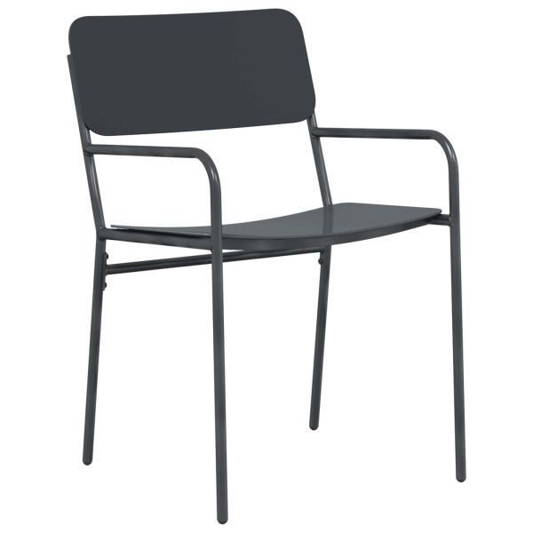 Градински столове 2 pcs Антрацит 51 x 55 x 81 см Стомана