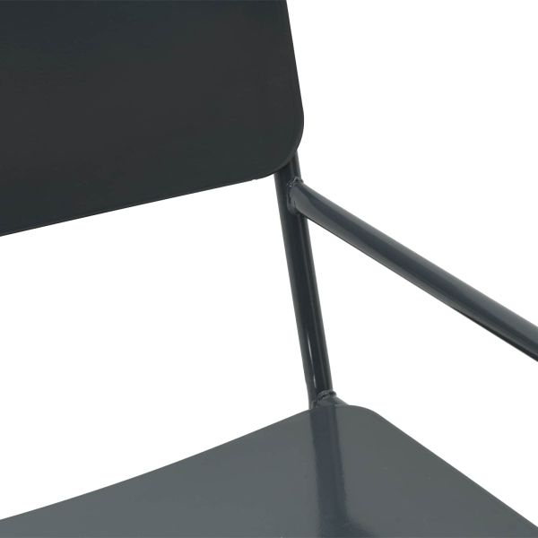 Градински столове 2 pcs Антрацит 51 x 55 x 81 см Стомана