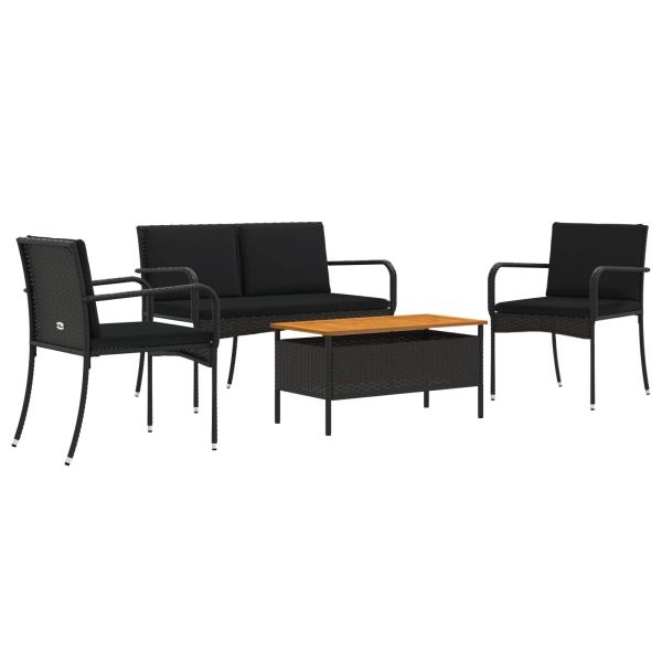 Градински комплект с възглавница стомана