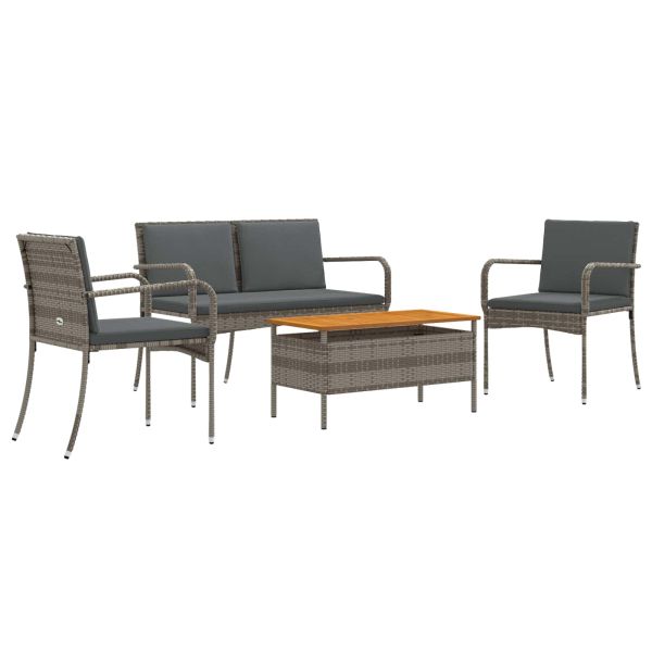 Градински комплект с възглавница стомана