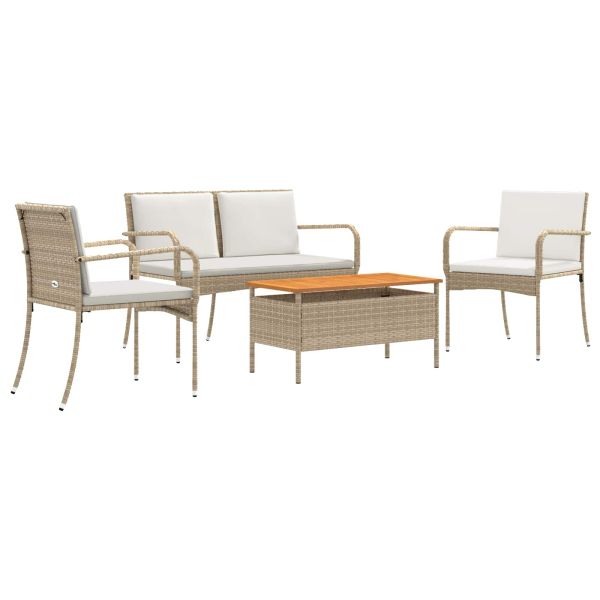 Градински комплект с възглавница стомана