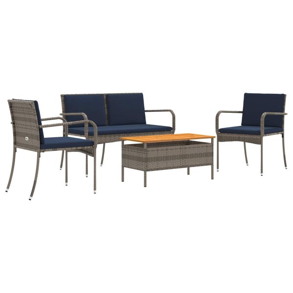 Градински комплект с възглавница стомана