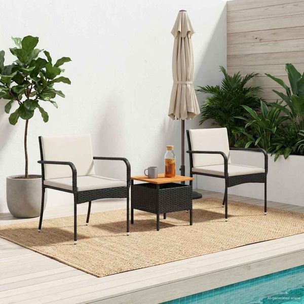 Градински комплект с възглавница стомана