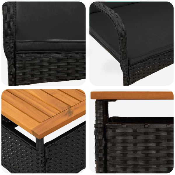 Градински комплект с възглавница стомана