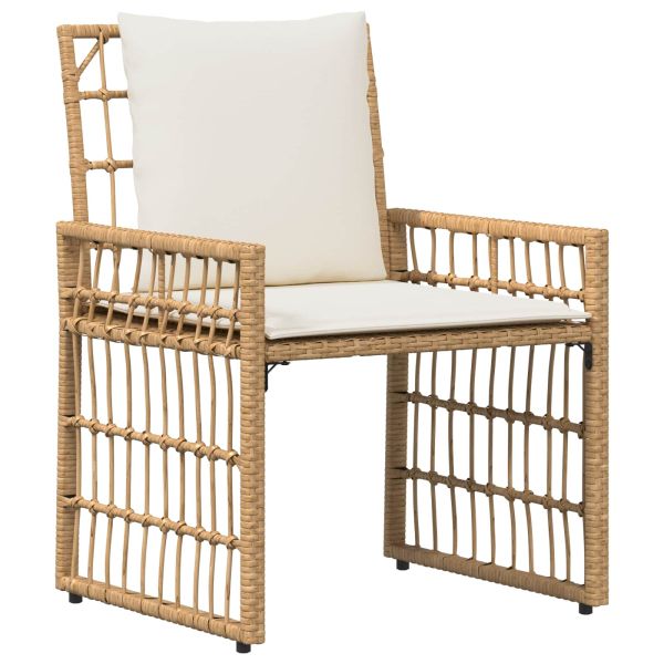 Комплект за външни мебели 4 pcs Естествено и кремаво бяло