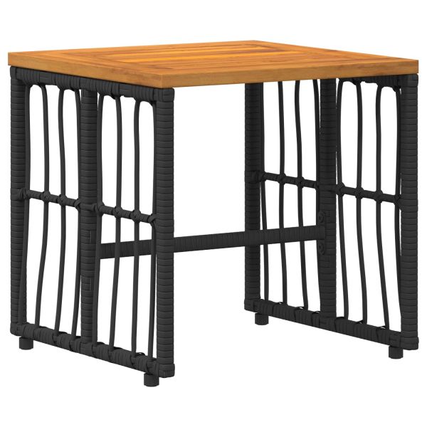 Комплект за външни мебели 5 pcs Черно и тъмно сиво