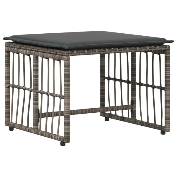 Комплект за външни мебели 5 pcs Черно и тъмно сиво