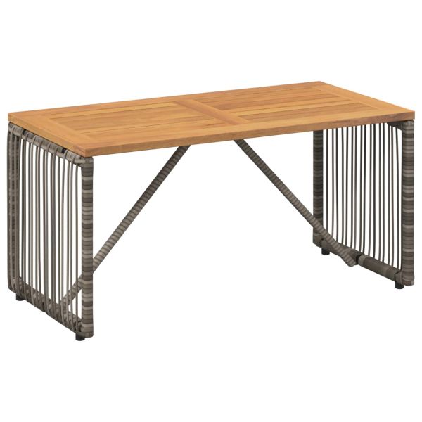 Комплект за външни мебели 9 pcs Сив и тъмен сив полиратан