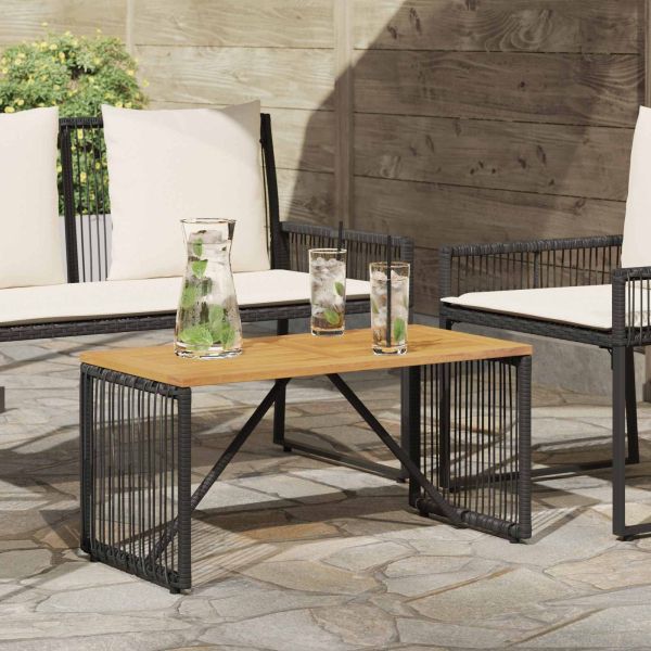 Маса за открито Черен и кафяв 80 x 40 x 40 cm полиратан