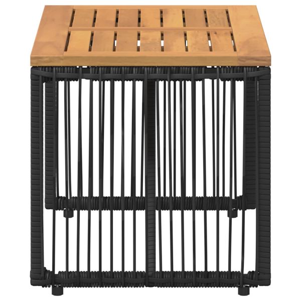 Маса за открито Черен и кафяв 80 x 40 x 40 cm полиратан