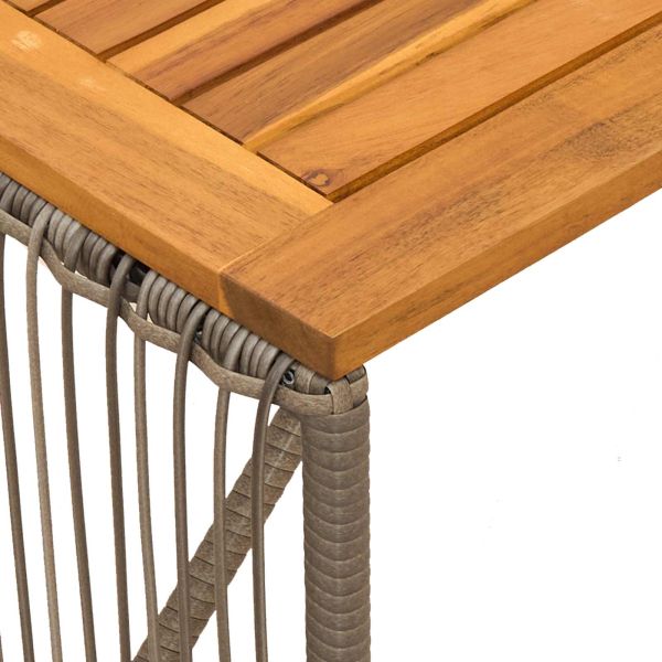 Маса за открито Сив и кафяв 80 x 40 x 40 cm полиратан