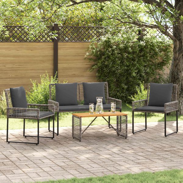 Комплект за външни мебели с възглавница стомана