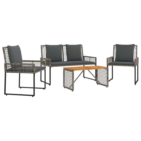 Комплект за външни мебели с възглавница стомана