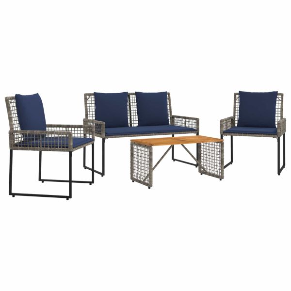 Комплект за външни мебели с възглавница стомана