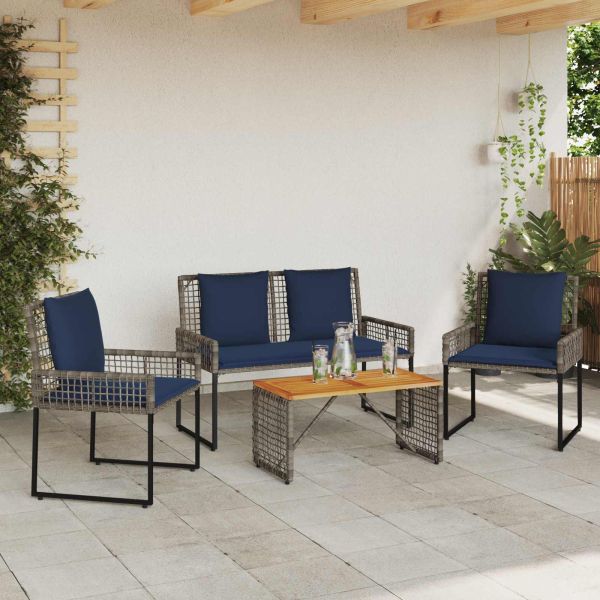 Комплект за външни мебели с възглавница стомана