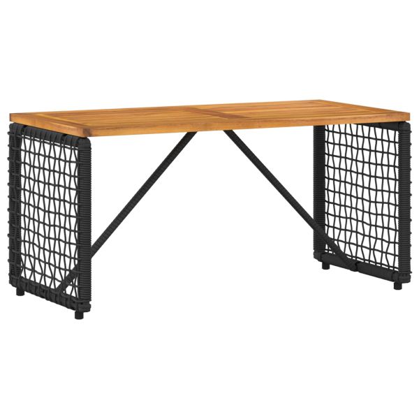 Комплект за външни мебели с възглавница 4 pcs Черен и Туркоаз