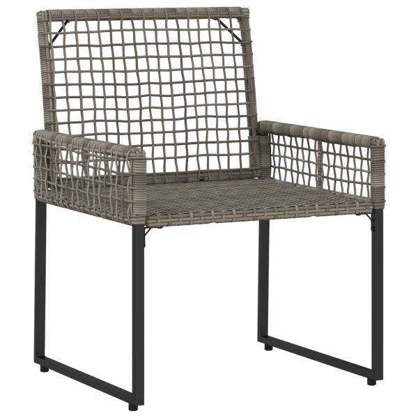 Комплект за външни мебели с възглавница 5 pcs Сив и тъмносин