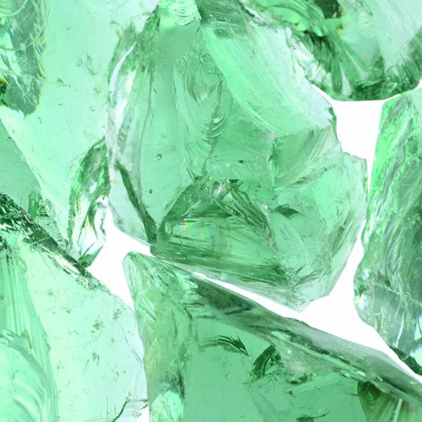 Градински камъни Светло зелено 12 cm Стъкло