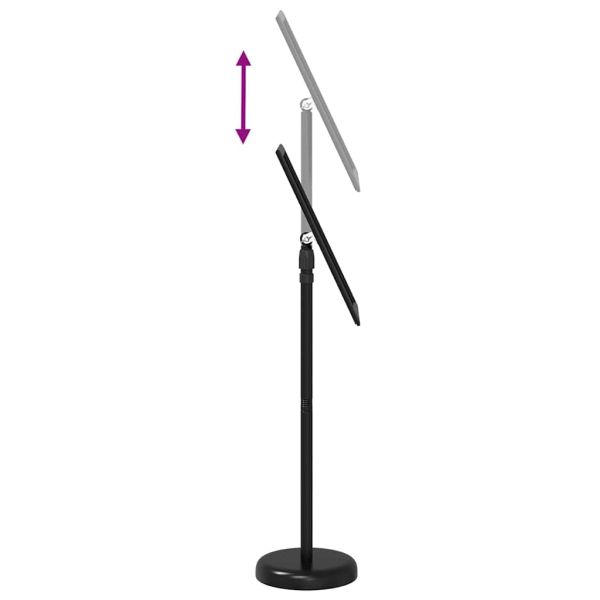 Стендове за търговски прояви Черно 25 x 25 x 125 см Алуминий