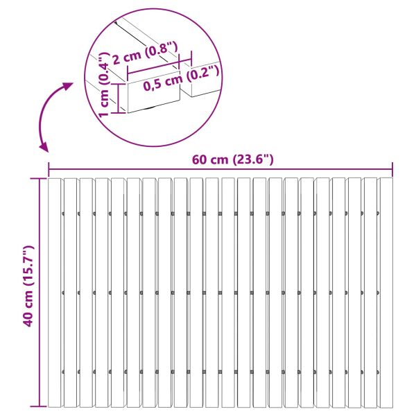 Постелка за баня Кафяво 60 x 40 cm Солидно акациево дърво