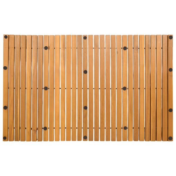 Постелка за баня Кафяво 80 x 50 cm Солидно акациево дърво