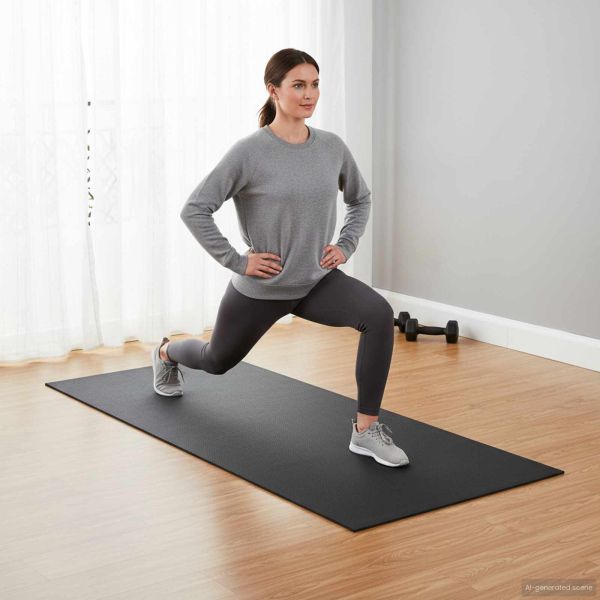 Мат за спортна защита Черен 150 x 75 x 0,6 см Високоплътен PVC