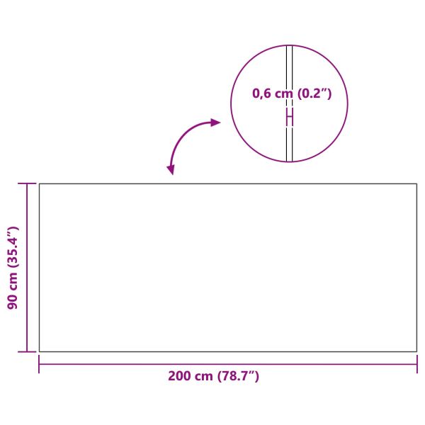 Мат за спортна защита Черен 200 x 90 x 0,6 см Високоплътен PVC