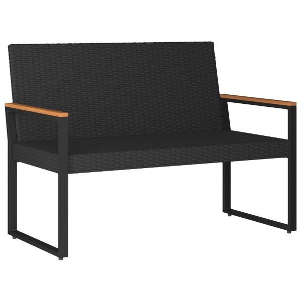 Комплект за външни мебели с възглавница 4 pcs Черно полиратан