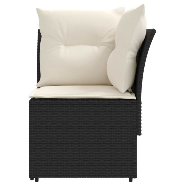 Диван с подлакътник за градина с ъглов диван 2 Брой ПЕ ратан