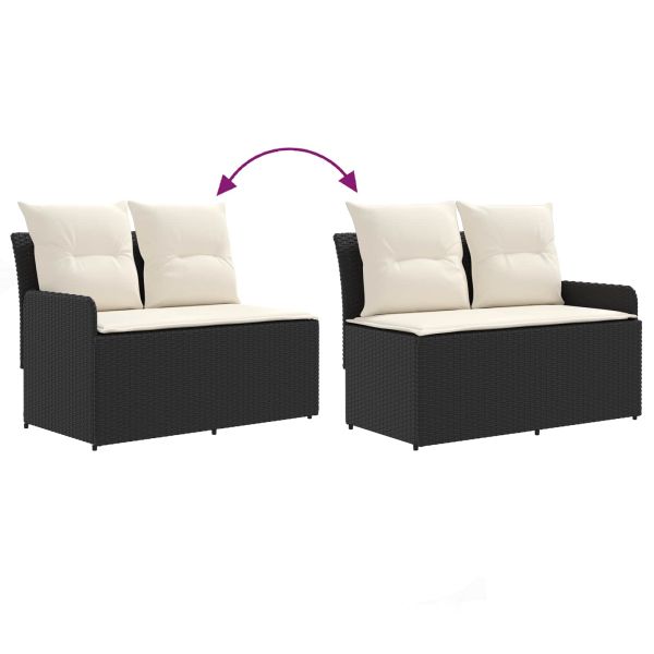 Диван с подлакътник за градина с ъглов диван 2 Брой ПЕ ратан