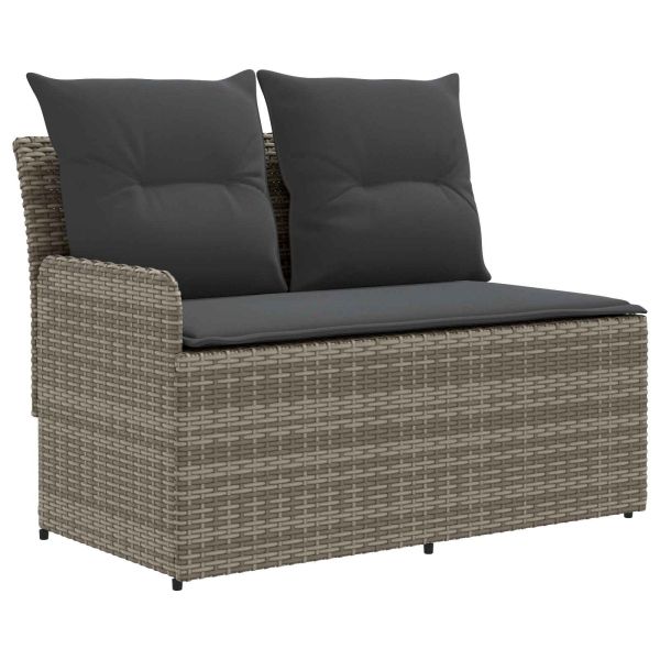 Диван с подлакътник за градина с ъглов диван 2 Брой ПЕ ратан